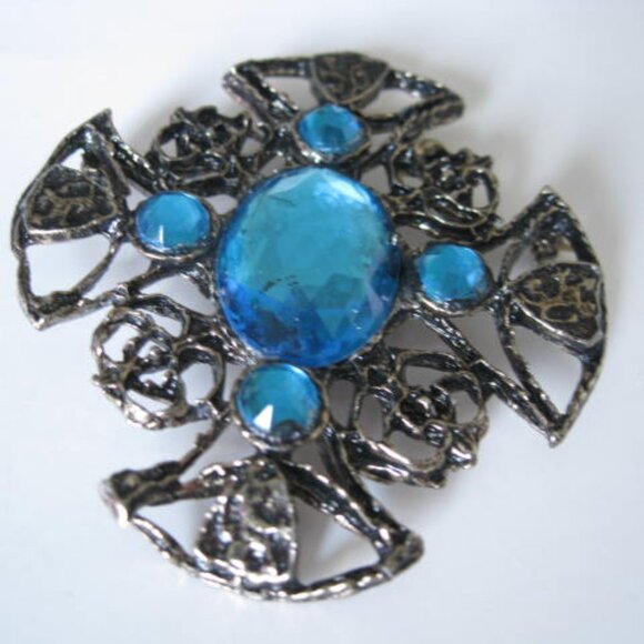 Lot of 2 Lg Vtg Brooches - Picture 5 of 11